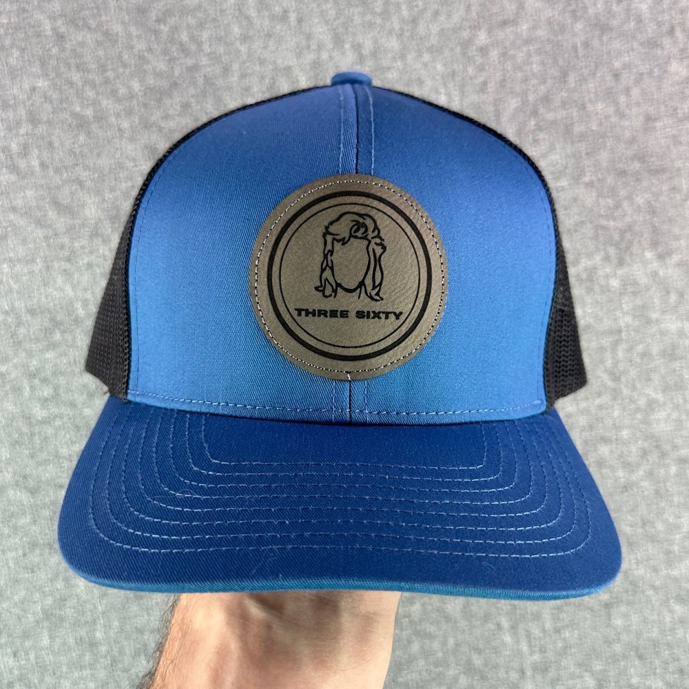 Pacific Headwear Trucker Hat Mens OSFM 104C Pro Model Blue Three Sixty Patch